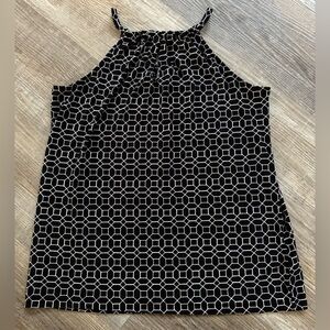 The Limited Black And White Sleeveless Blouse (Size: Small)